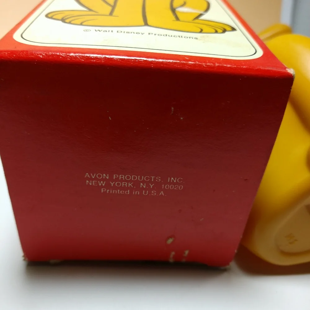 Disney PLUTO Decanter Non-Tear Shampoo With Shampoo & BOX Vintage Avon 1970's